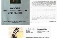 1994 - Catalogo omaggio degli Artisti Italiani a Fra' Claudio + Presentazione + Descrizione dell'opera